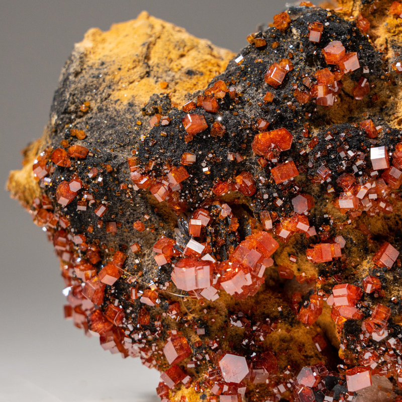 Genuine Vanadinite Crystal Cluster On Matrix From Morocco (0.6142 Lbs)