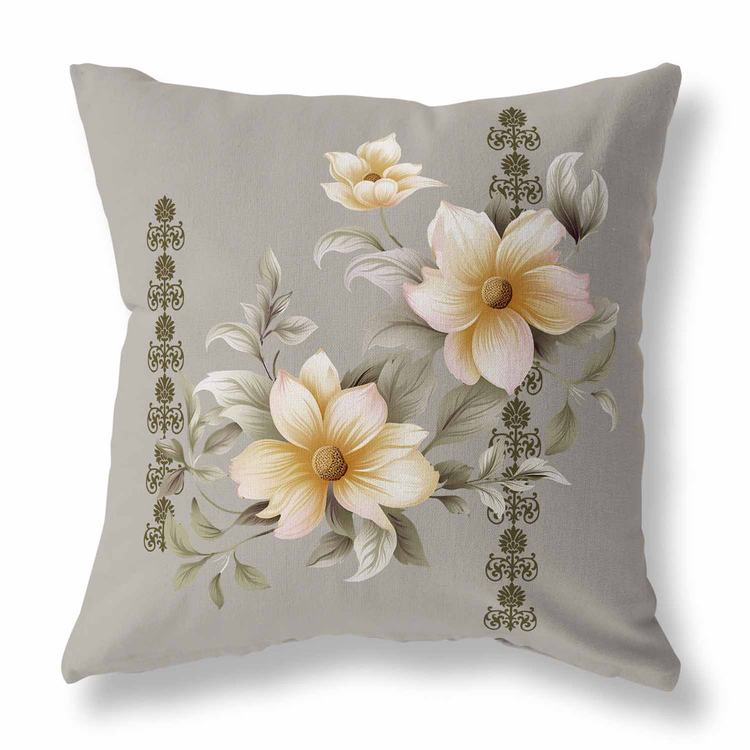 Petal Perfection Indoor / Outdoor Floral Square Cushion With Filling