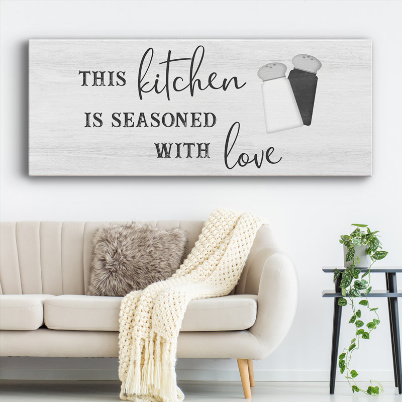 «Seasoned with Love», toile tendue avec châssis, H 8 po x l 20 po x P 1,5 po