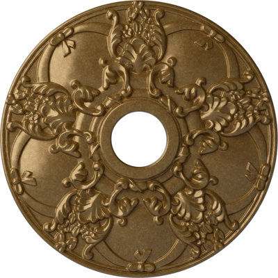 18 po de diamètre extérieur x 3 1/2 po de diamètre intérieur x 1 3/8 po de médaillon de plafond Norwich (convient aux auvents jusqu'à 4 1/2 po)