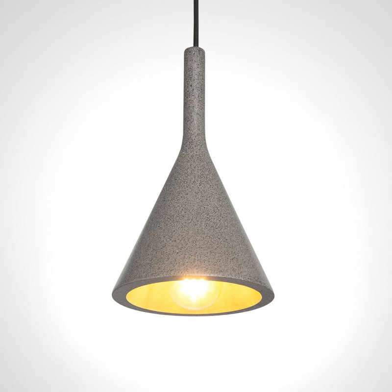 Sohn 1 - Light Cone Pendant, Stone Grey, Black