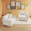 Ensemble de 2 fauteuils d'appoint rembourrés avec coussins et coussins décoratifs pour le salon-2082439549