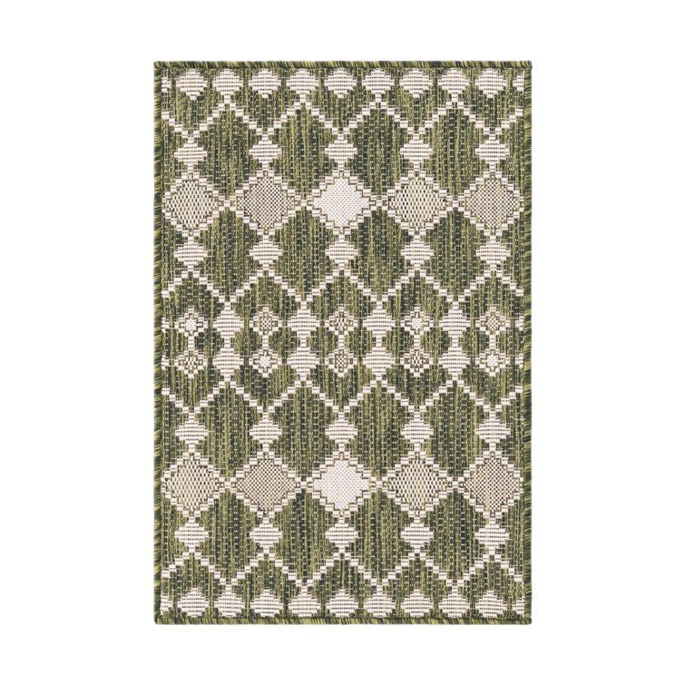 Green Traliccio Indoor/Outdoor Trellis Rug