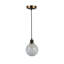 Luminaire suspendu 1 lumière Rickey - Noir - Laiton brossé - Verre-898471063