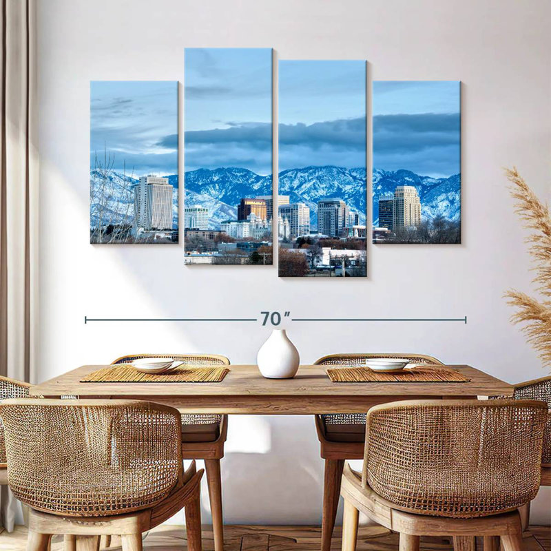 Nicci Salt Lake City en hiver, H 42 po x l 68 po