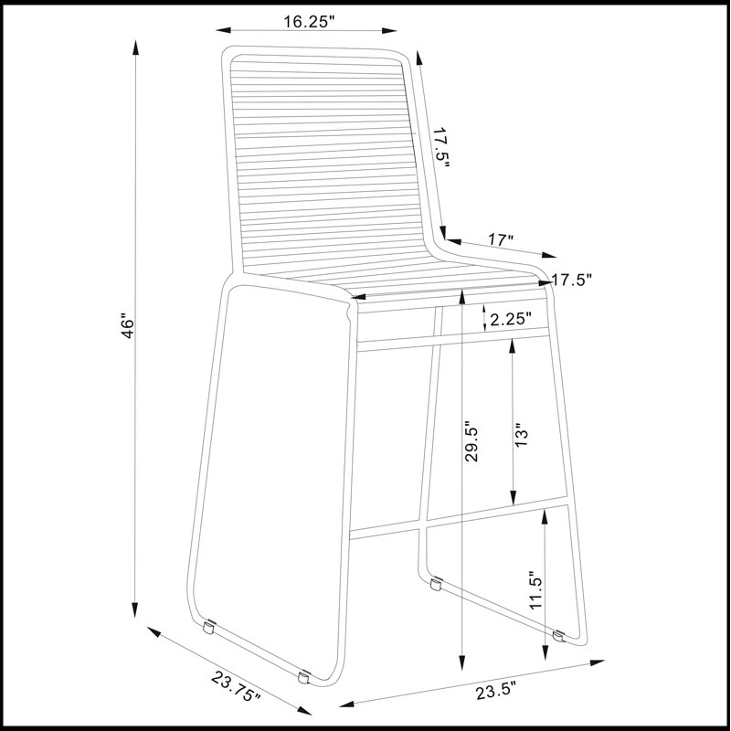 Ensemble de chaises de bar Jerome