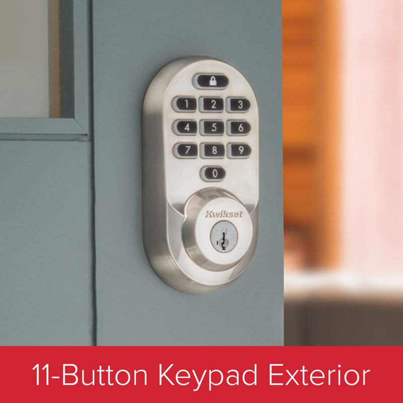 Halo Wi-Fi Smart Lock Keypad Entry Set with Smartkey Security, Satin Nickel