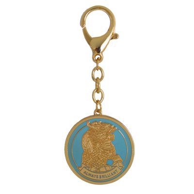 Feng Shui Import 2'' W Gold/Blue Key Chain