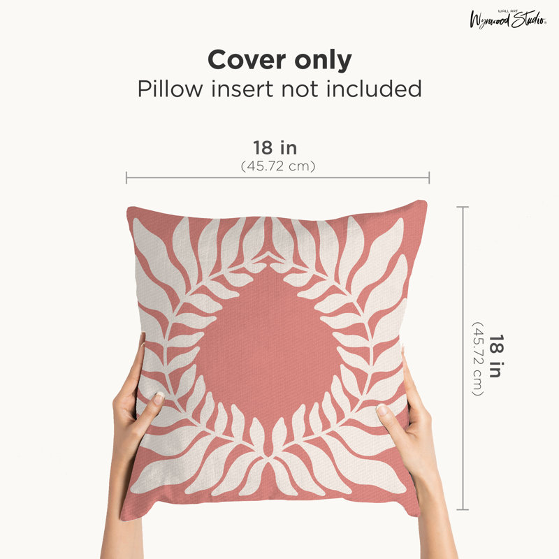 Housse de coussin floral en polyester