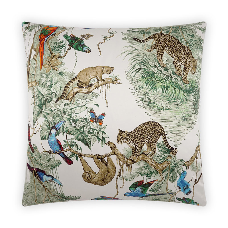 Coussin décoratif Madagascar, Multi, Carré 24 po