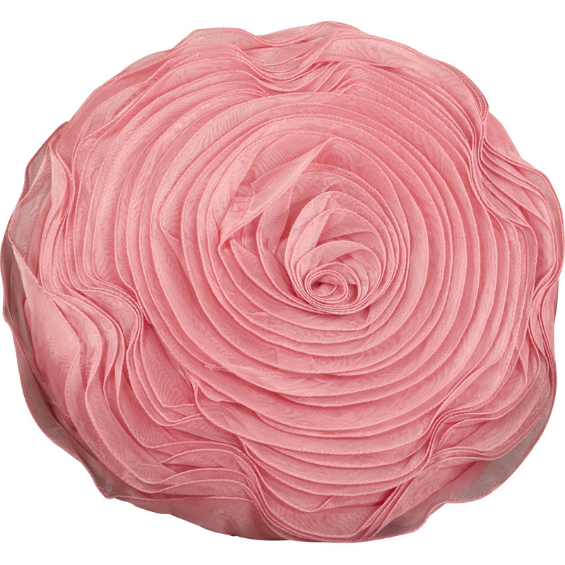 Coussin et housse de coussin fantaisie, Vieux rose, H 13 po x l 13 po