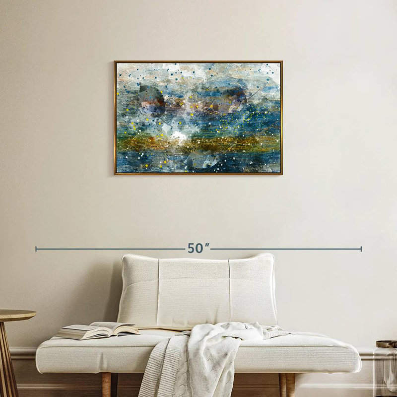 Profondeur de la mer Boville, Cadre flottant doré, 31 po x 21 po
