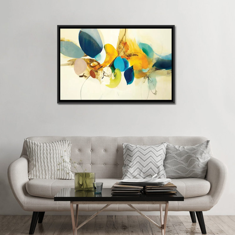 «Candide Color» par Sarah Stockstill - impression sur toile, H 18 po x l 26 po x P 1,5 po, Toile avec cadre flottant noir