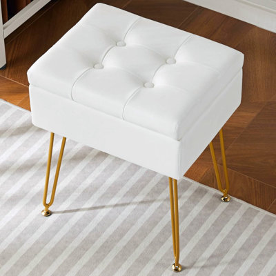 Chaise de coiffeuse douce et confortable avec rangement