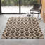 Byrne Geometric Handmade Flatweave Wool Black/Ivory Area Rug-161090695