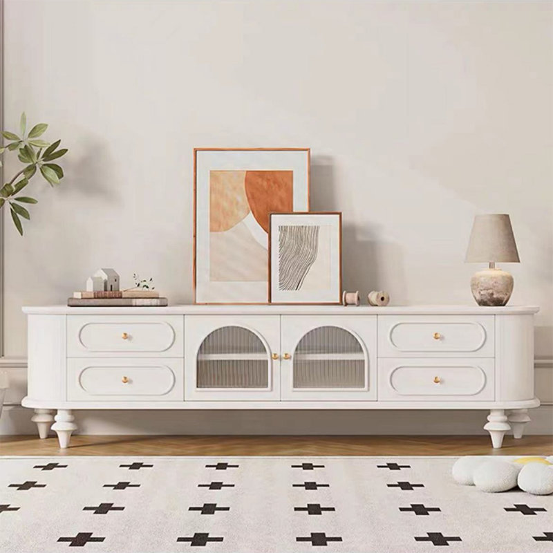 Meuble télé Creative Creative, H 20,87 po x L 94,49 po x l 15,75 po, Blanc