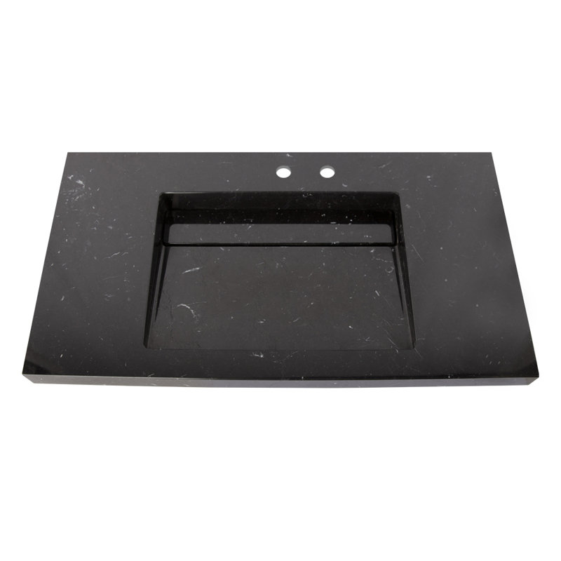 Libera 34'' L Bathroom Sink, Marquina, 4" Centers