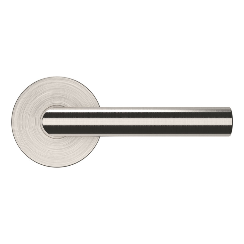 2.625 H X 5.9375 W X 2.6 Passage (Hall & Closet) Door Lever, Satin Nickel