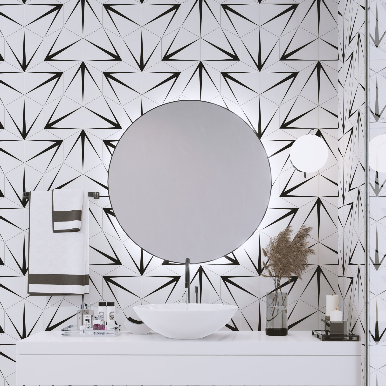 Trident 9" x 10" Porcelain Patterned Tile