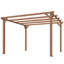 Backyard Garden Pergola, 3x3m Wooden Pergola Kit, Garden Pergola Gazebo Grape Trellis with Triangle Supports