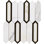 Zip 11.65'' W x 13.62'' L Marble and Brass Mosaic Tile (1.1 Sq. Ft. / Sheet)