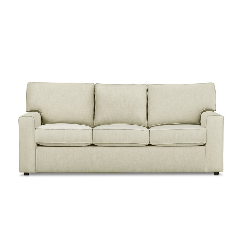 Leigh 84" Square Arm Sofa, Natté perle Conversation