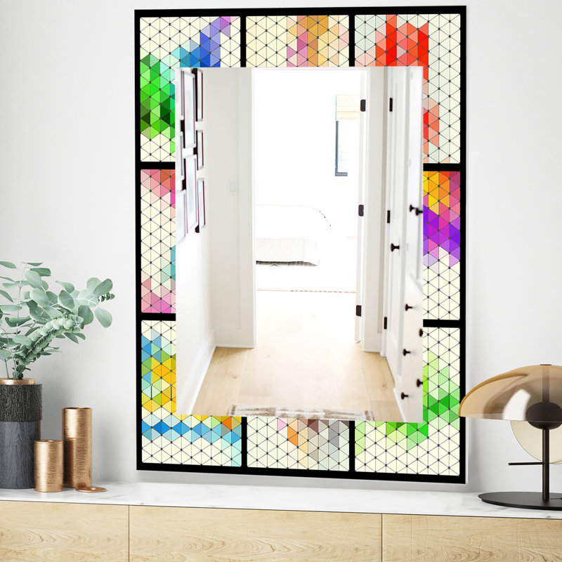 Miroir mural moderne triangulaire colourfields 24, H 39,4 po x l 29,5 po
