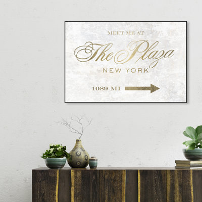 " Meet Me At The Plaza Road Signs New York "