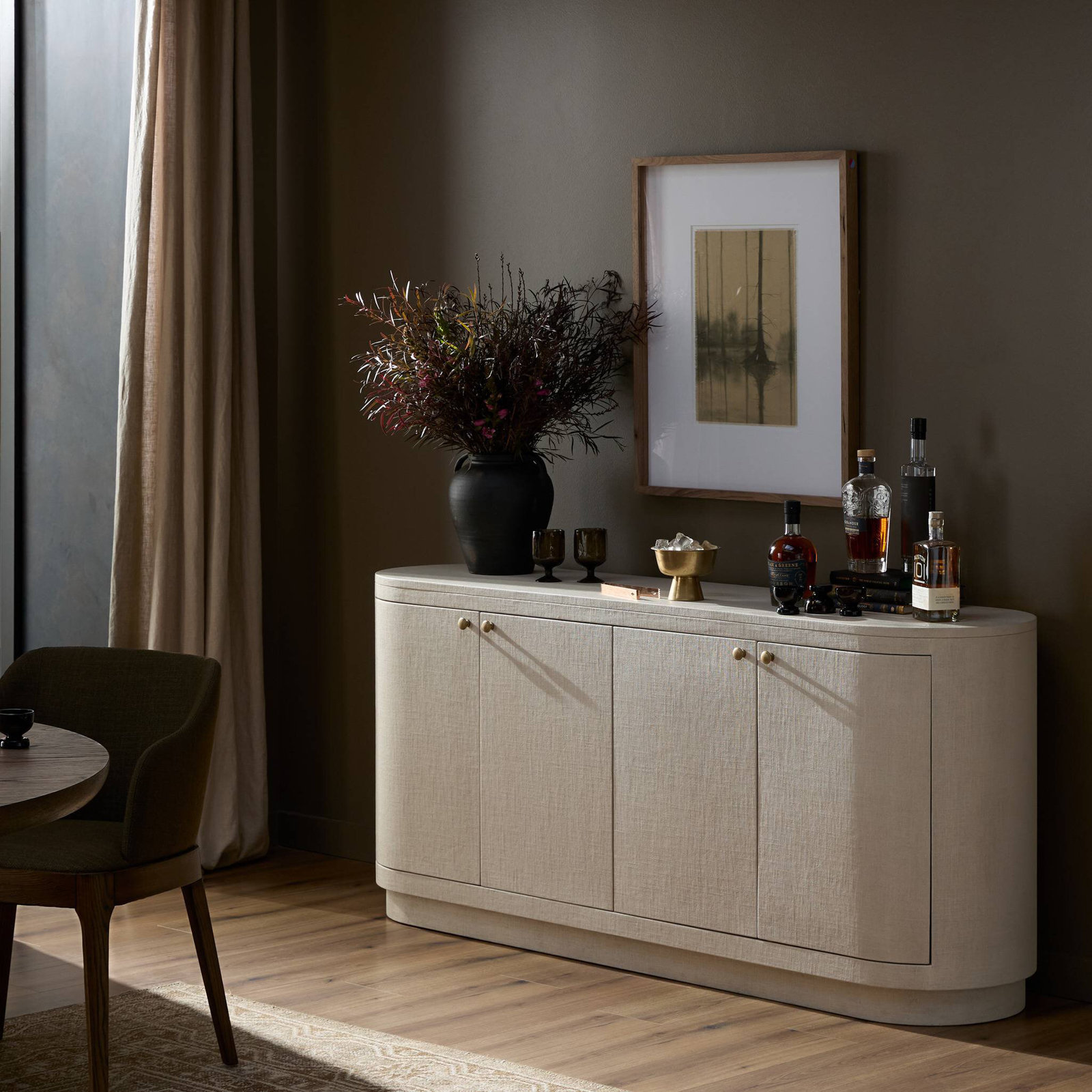 Amelia Sideboard-Ivory Painted Linen