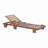 78.8" Outdoor Patio Chaise Lounge Chair, Acacia Wood Adjustable Recliner With Headrest And Retractable Side Tray, Perfect For Terrace, Poolside, Garden, And Beach-1415866079