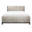 Grand lit gris - planche de bois
