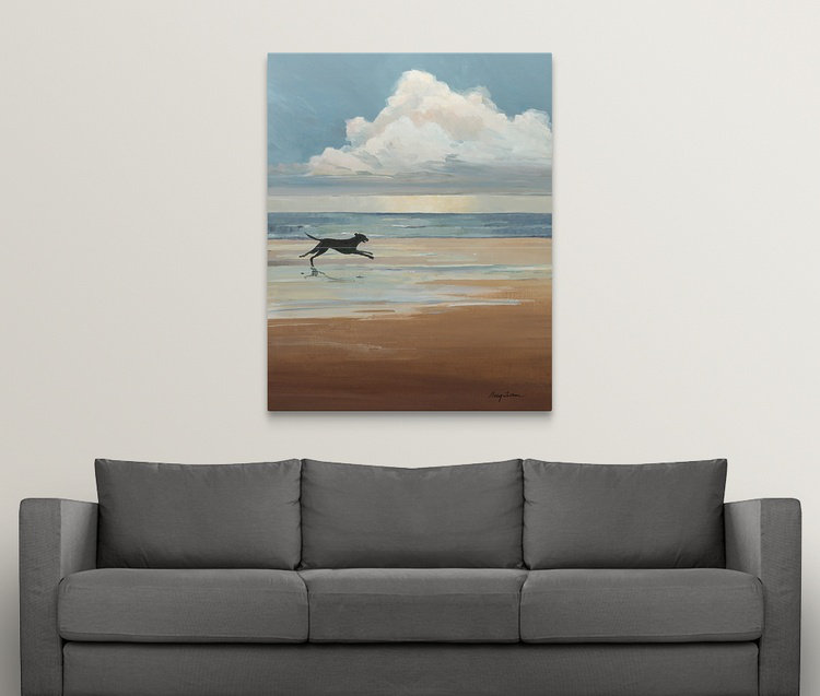 «Low Tide» Butters, reproduction d'art, H 10 po x l 8 po x P 1,5 po, Toile