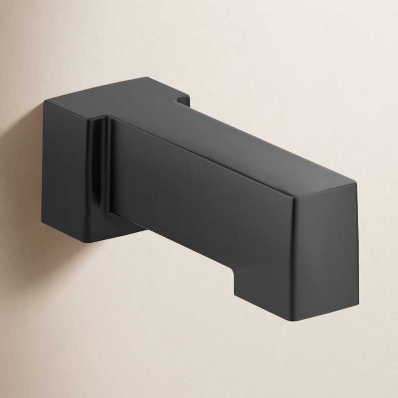 90 Degree Handle Wall Mounted Tub Spout Trim, Matte Black