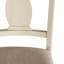 Chaise d'appoint en lin avec dossier à lattes blanc / kaki Quinta