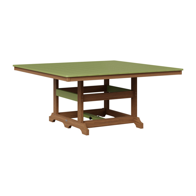 Table de salle à manger Berlin Classic, Vert kiwi, Acajou antique