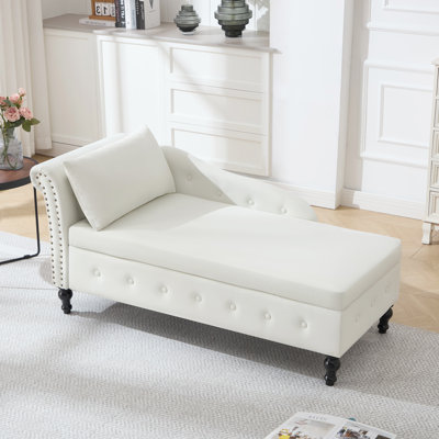 Eastham 58"L Velvet Storage Chaise Lounge