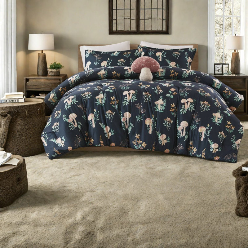 Ensembles de literie en microfibre hypoallergénique, taille grand, conception de jardin fantaisiste pour le confort de la maison