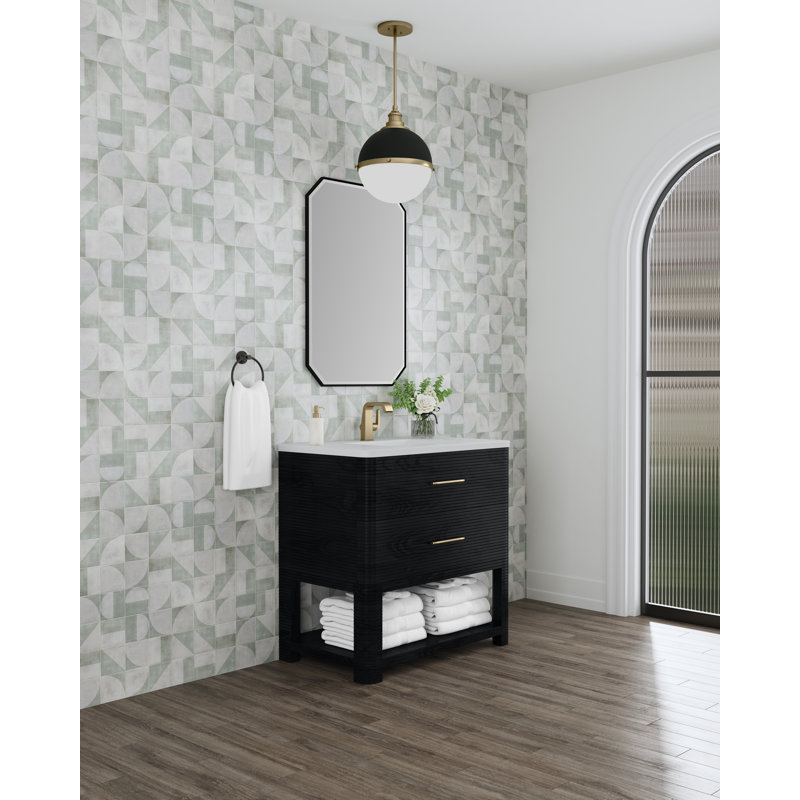 Lucian 36'' W Single Vanity, White Zeus