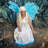Large Ostrich Feather Wings - Light Turquoise