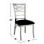 Set of 2 Microfiber and Metal Side Chairs