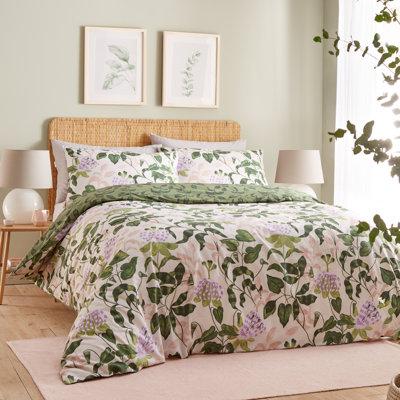 Ameyia Cotton Blend Floral Duvet Cover Set with Pillowcases