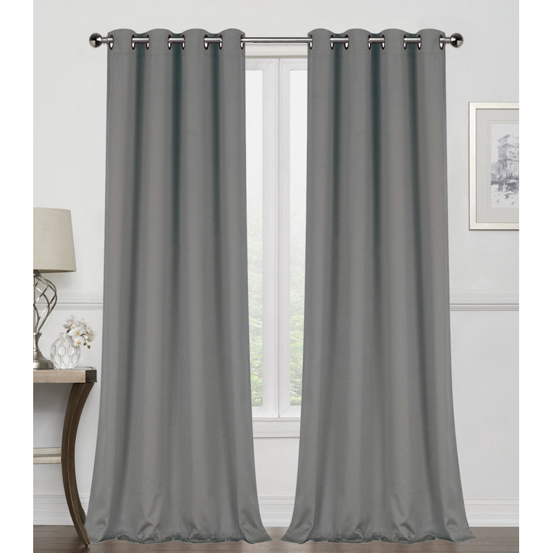 Edmondson Curtain Pair, 50" W x 45" L, Charcoal