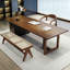Walnut Rectangular Solid Wood Executive desk-1535314340