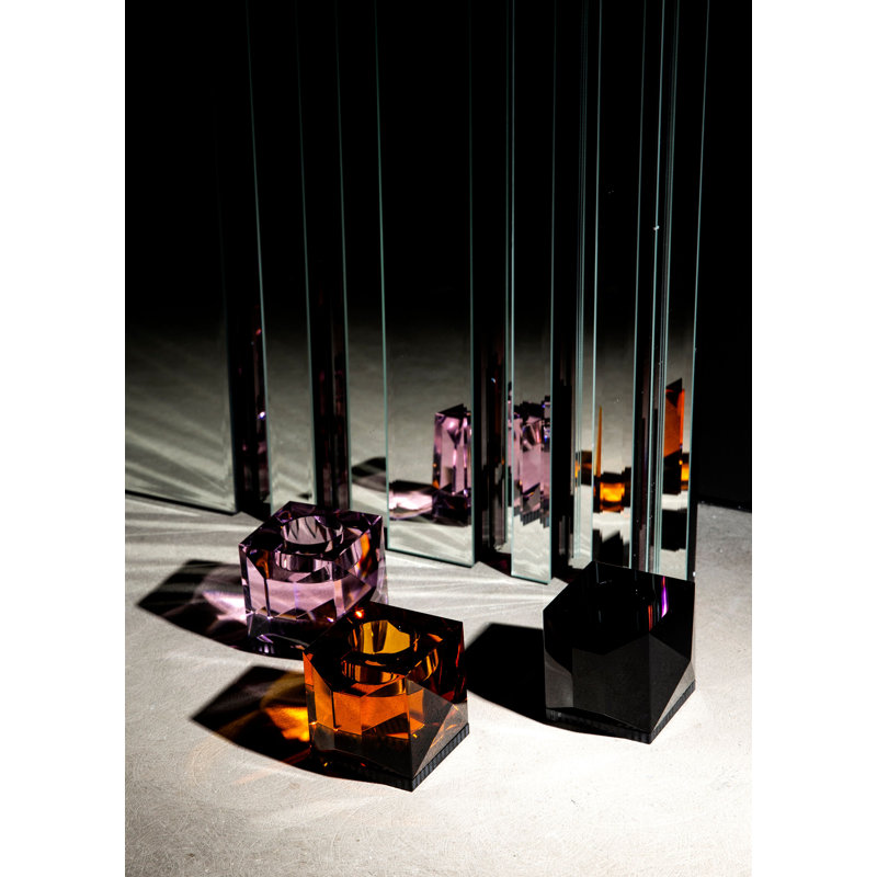Ophelia Tealight Candle Holder, Rose/Black