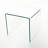 Small Clear Glass Side & End Table