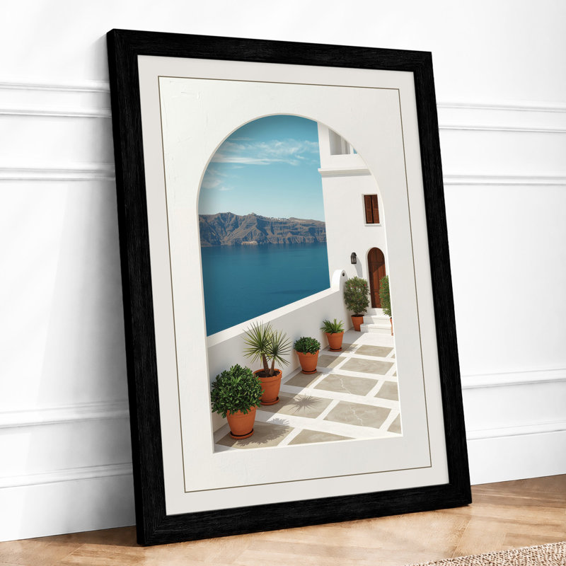 Passage to the Sea Coastal - Framed Print, A3 - 42.0 x 29.7 cm, Black