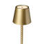 Lampe de table DEL sans fil à perles dorées, 37,5 cm de hauteur, en fer et aluminium, avec base de chargement, batterie 4000 mAh, 3 couleurs de luminosité.