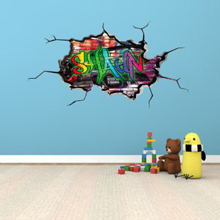 Adhésif décoratif graffiti 3D
