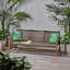 Canapé d'extérieur en bois d'acacia tissé à la main 3 places