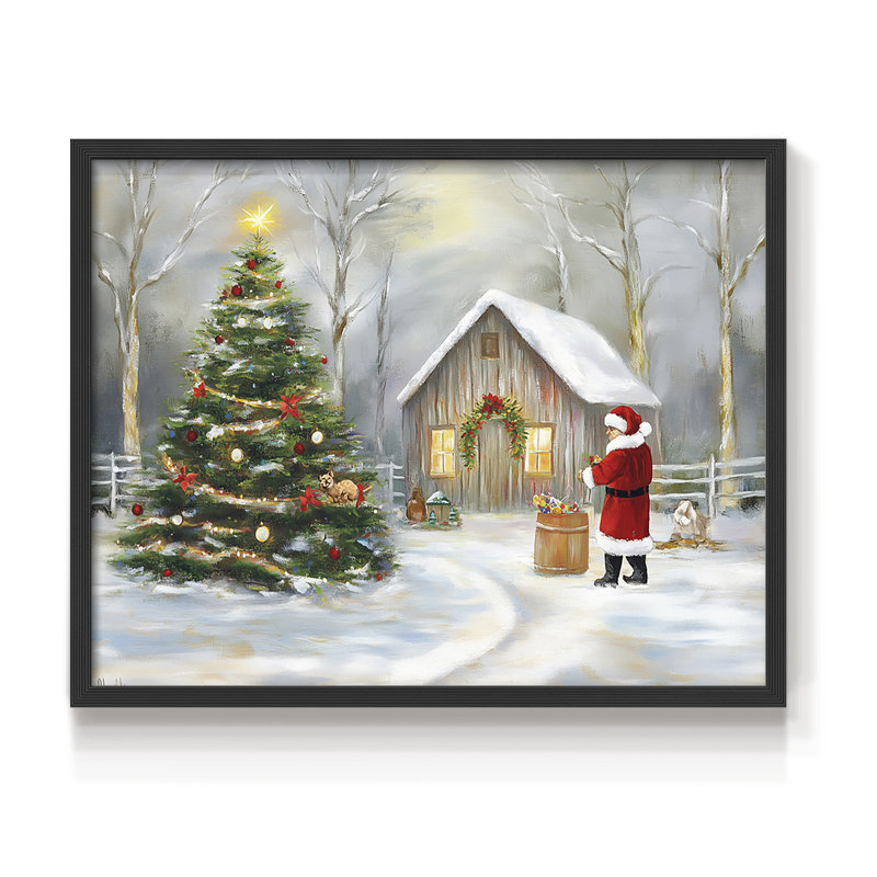 Art de Noël - Dccxxxix - reproduction encadrée, H 11 po x l 14 po, Noir